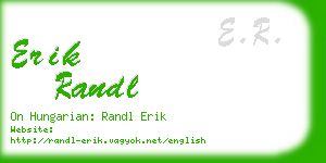 erik randl business card